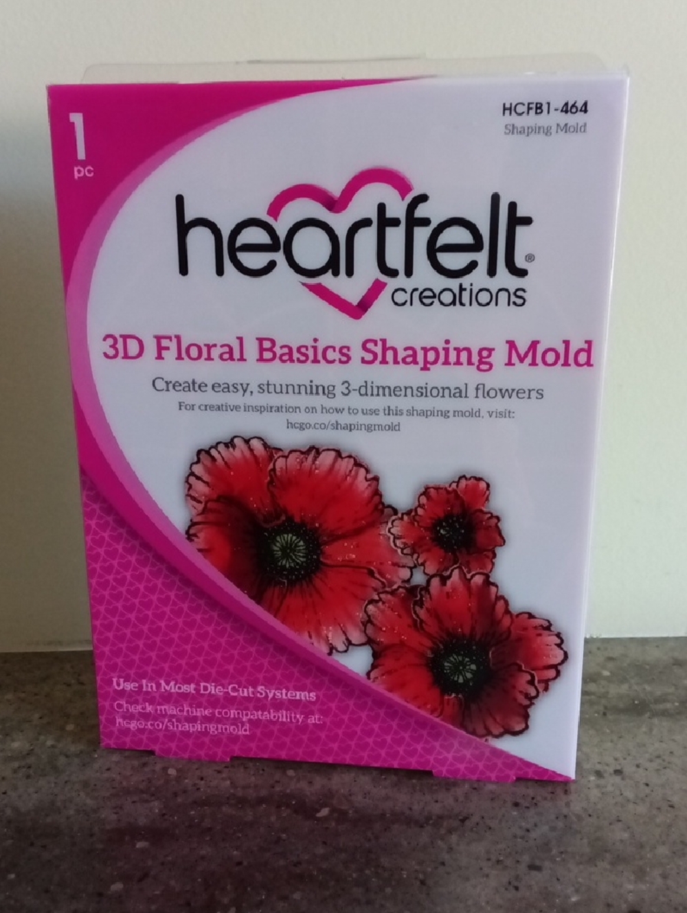 Heartfelt Creations 3D Floral Basics Shaping Mold - Pink/White Packaging
